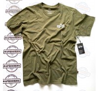 Футболка Alpha Industries SMALL LOGO TEE (OLIVE)